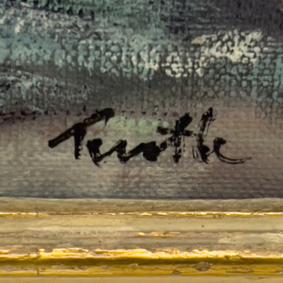 Arnold E. Turtle - Yellow Flowers in Blue Vase