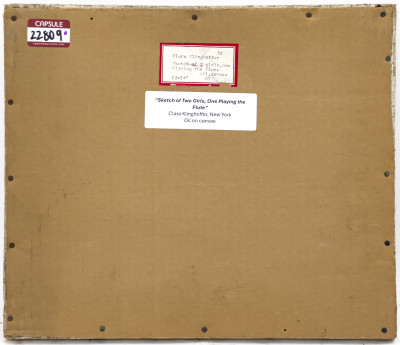 Clara Klinghoffer - Sketch of Two Girls, One Playing the Flute