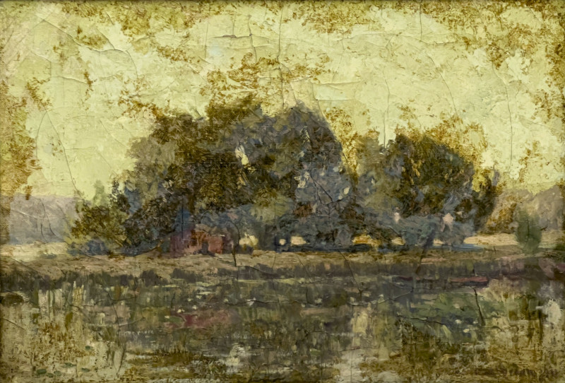 Charles William Dahlgreen - Untitled (Reflection of Trees on the River)