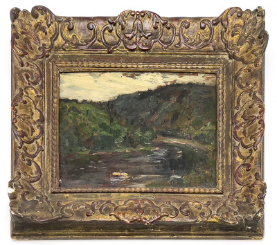 Mountain River Landscape Painting