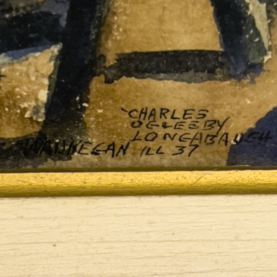 Charles Longabaugh - Blue Sailboat in Drydeck