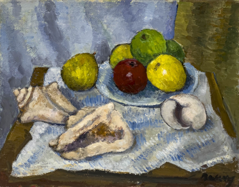 Albert Bela Bauer - Untitled (Still Life with Shells and Apples)