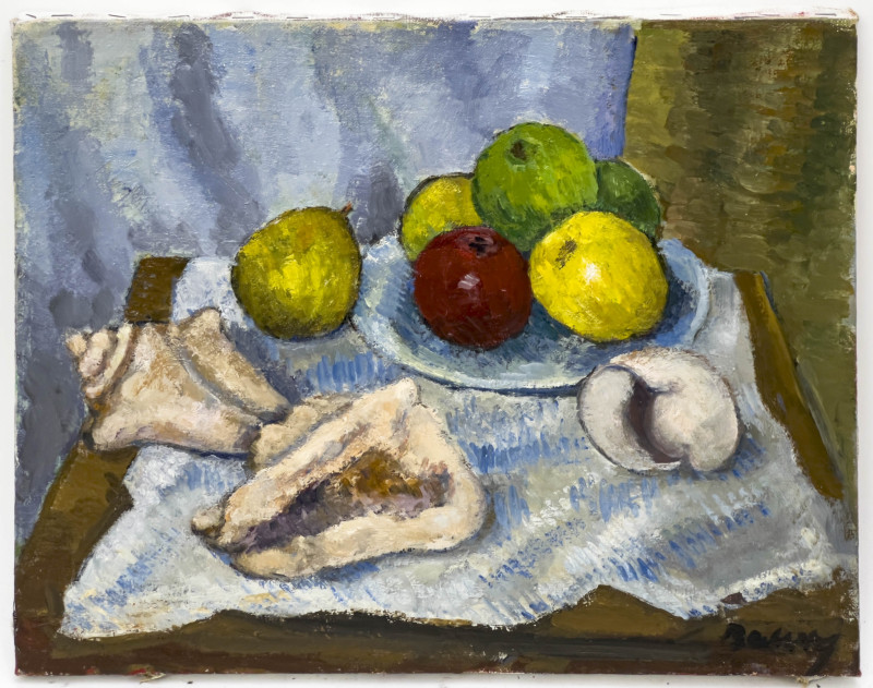 Albert Bela Bauer - Untitled (Still Life with Shells and Apples)