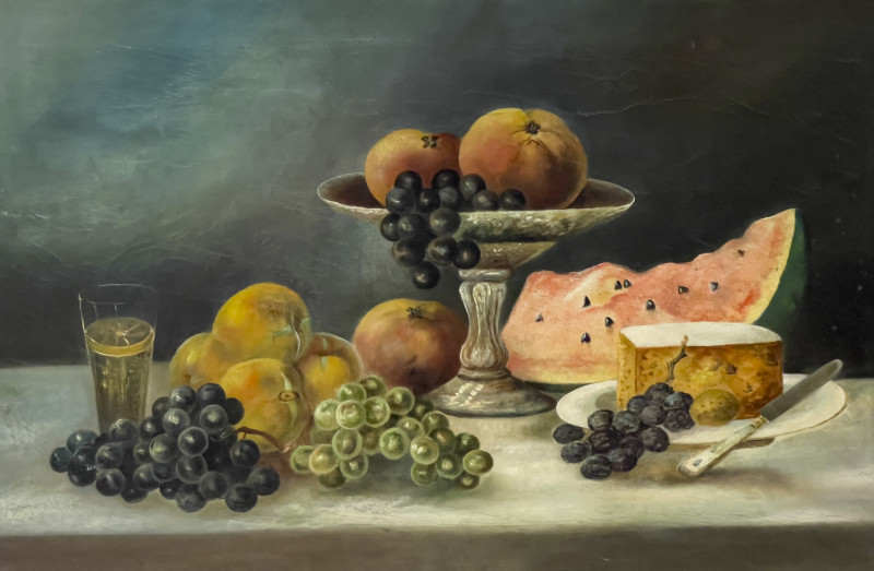 Still Life with Watermelon and Grapes
