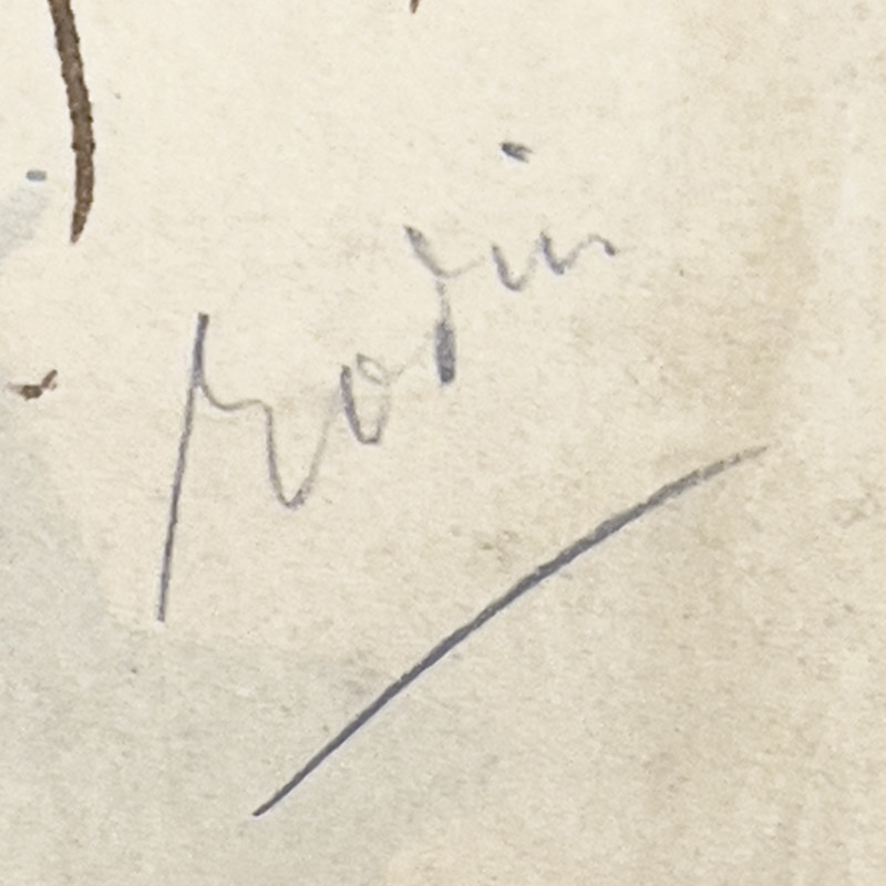 Untitled (Nude), Bears Signature &quot;Rodin&quot;