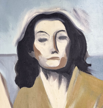 Lowell Nesbitt - Untitled (Woman with Bed)