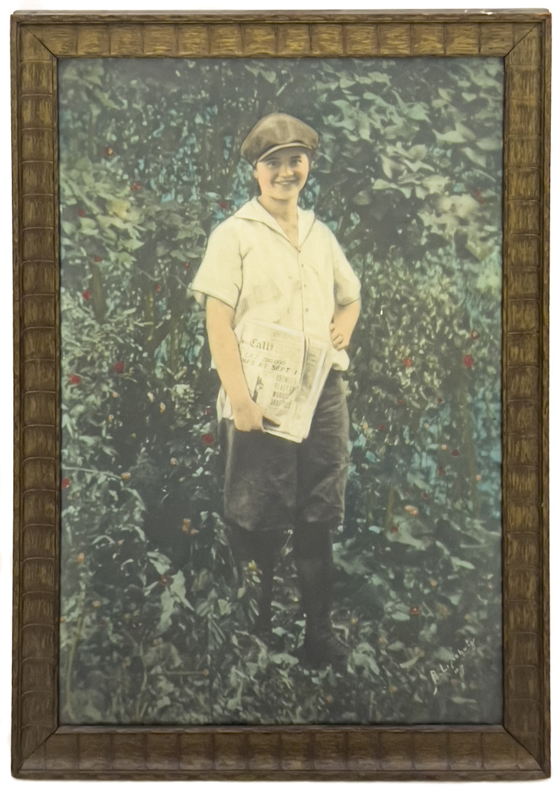 Woman in Garden Hand Embellished Photograph