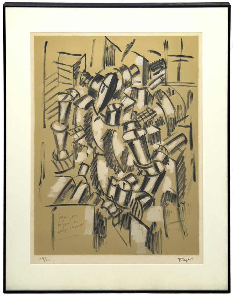 Fernand Leger - Dessin pour la femme en rouge et vert