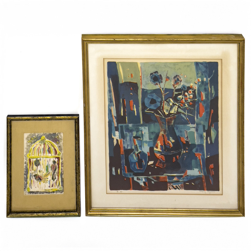 Tony Agostini - Untitled (Still Life / Bird Cage), 2 Paintings