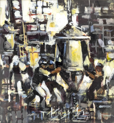 Expressionist New York Constructions Paintings, Group of 3