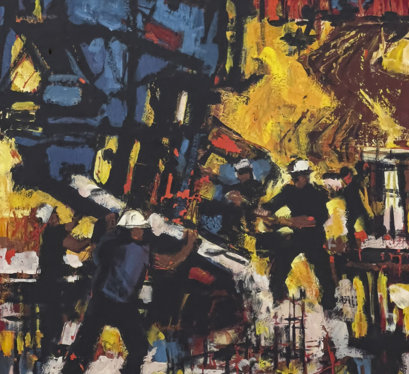 Expressionist New York Constructions Paintings, Group of 3