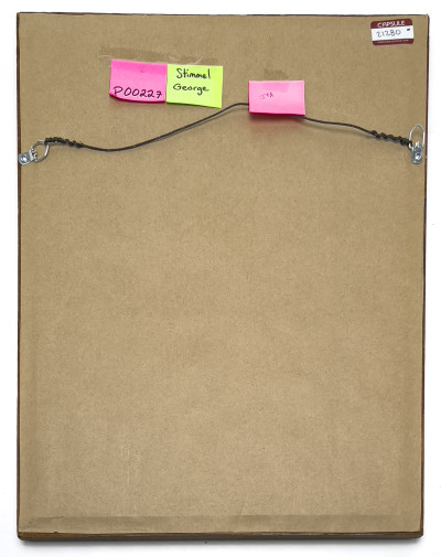 George Stimmel - Untitled (Snowy Harbor Scene)