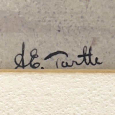 Arnold E. Turtle - Untitled (Harbor with Sailboats)