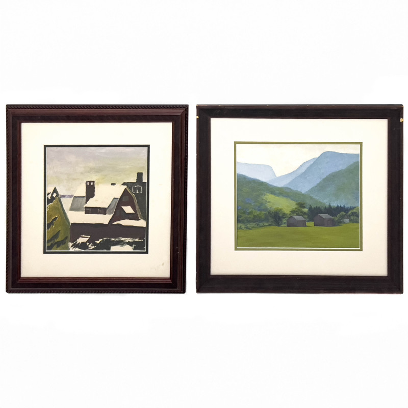 Dorothy Deyrup - Barn Paintings, 2 Works