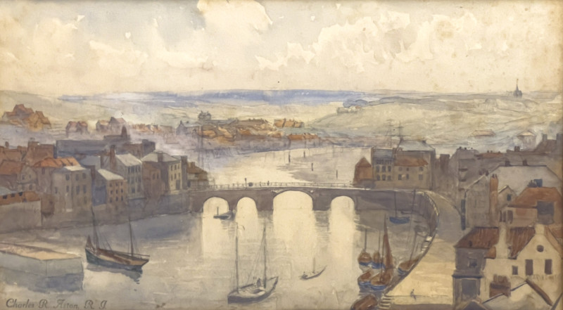 Charles Reginald Aston - Untitled (European River Town)