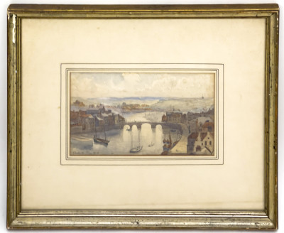 Charles Reginald Aston - Untitled (European River Town)