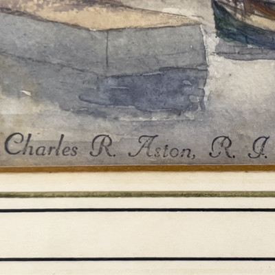 Charles Reginald Aston - Untitled (European River Town)