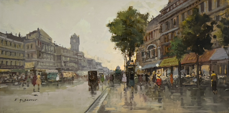 Paris Street Scene Painting