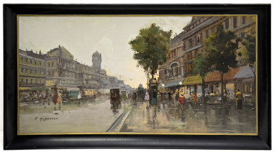Paris Street Scene Painting