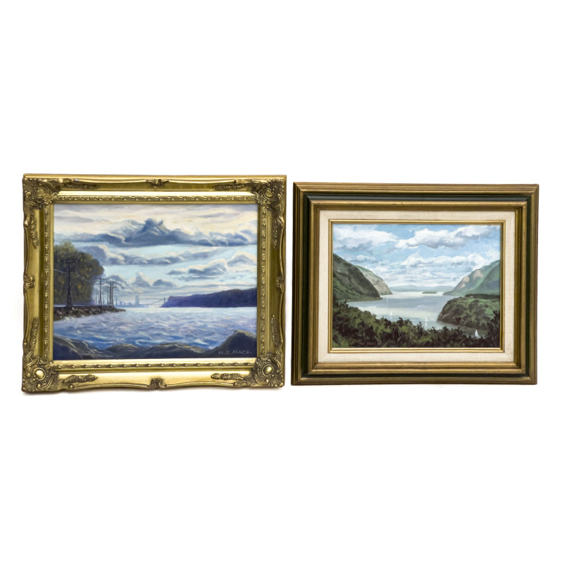 Hudson River Paintings, 2 Works