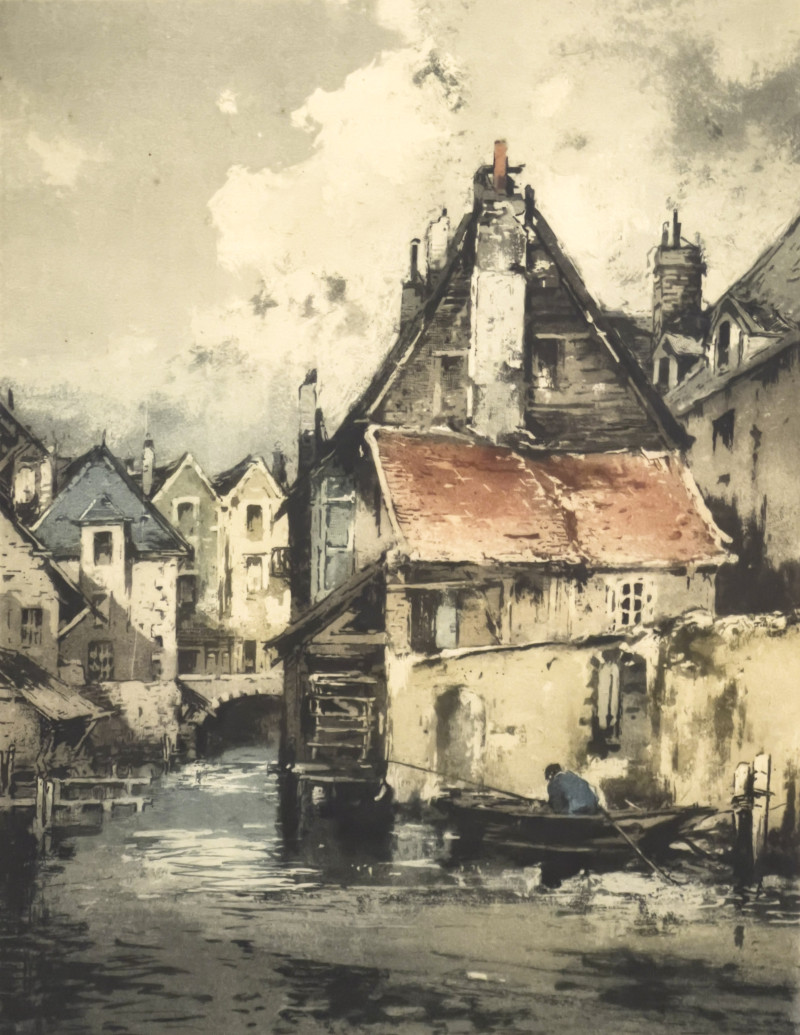 Ferdinand Jean Luigini - Untitled (Canal Scene)