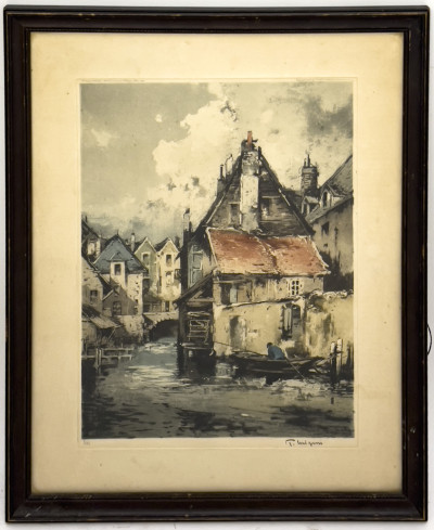 Ferdinand Jean Luigini - Untitled (Canal Scene)
