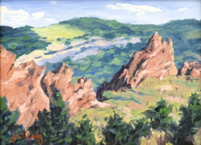 Joni Emily and Unknown Artist - Two Landscape Painting