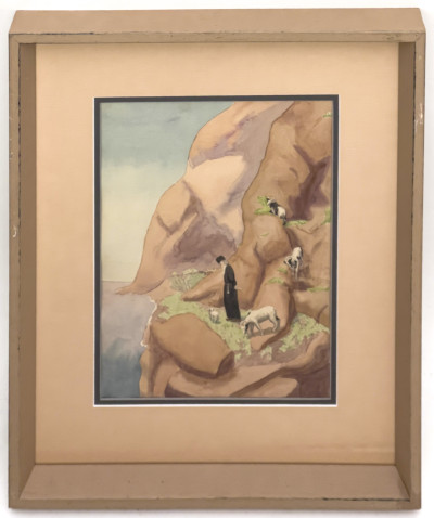 Dorothy Deyrup - Untitled (Monk and Mountain Goats)