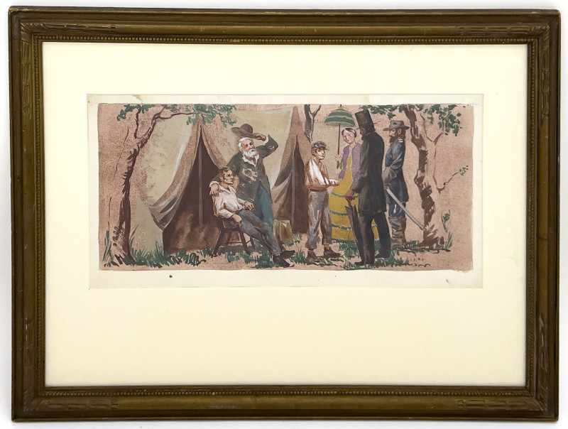 Painting of Lincoln Attending the Wounded