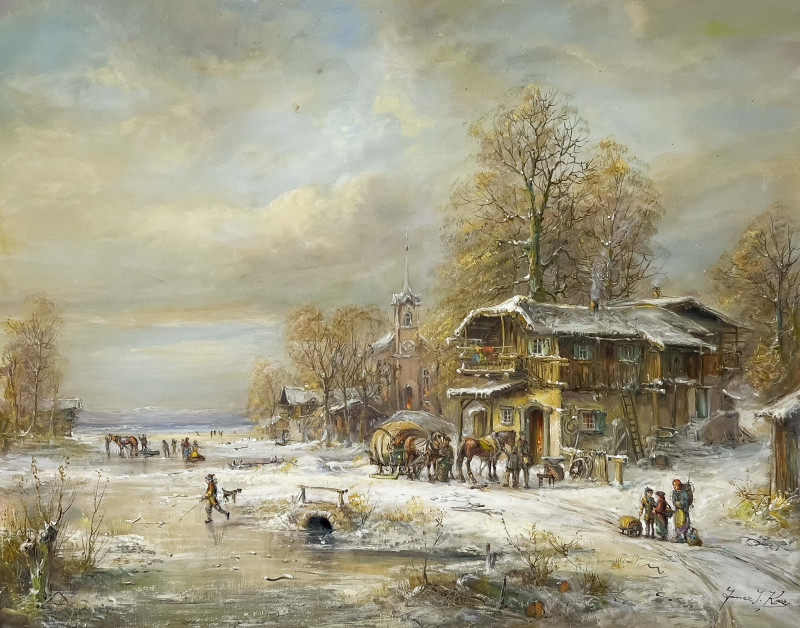 Janez Kenzer - Untitled (Winter Village)