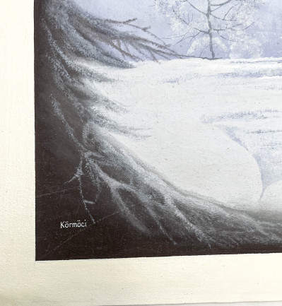 Snowy Mountain Landscape Painting