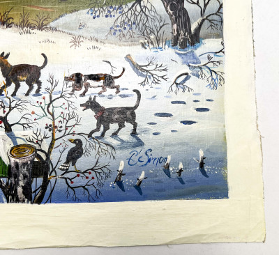 Edith Simon - Untitled (Winter Village Scene)