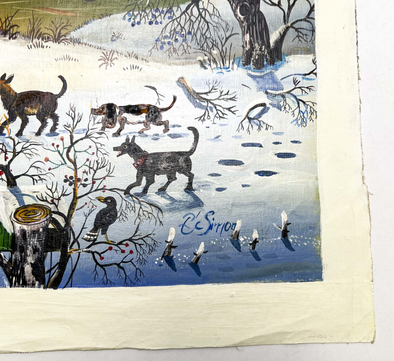 Edith Simon - Untitled (Winter Village Scene)