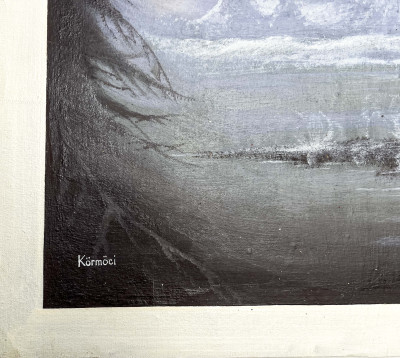 Snowy Mountain Landscape Painting