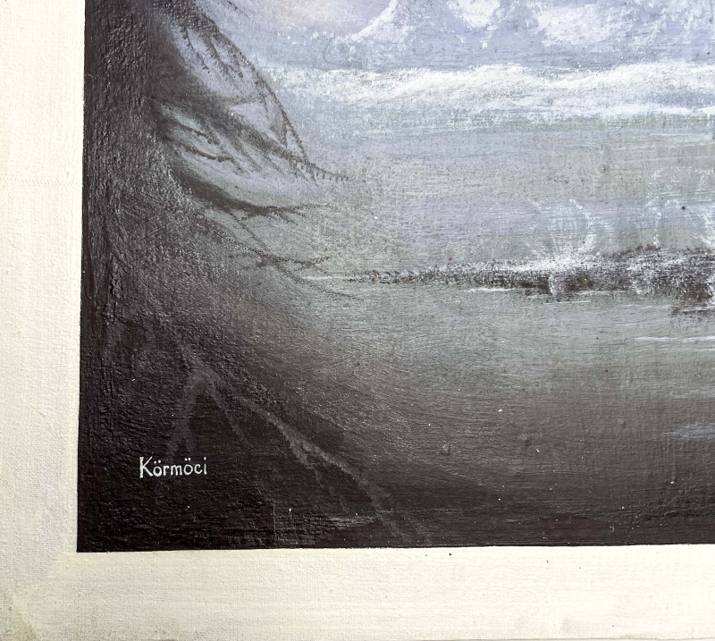 Snowy Mountain Landscape Painting