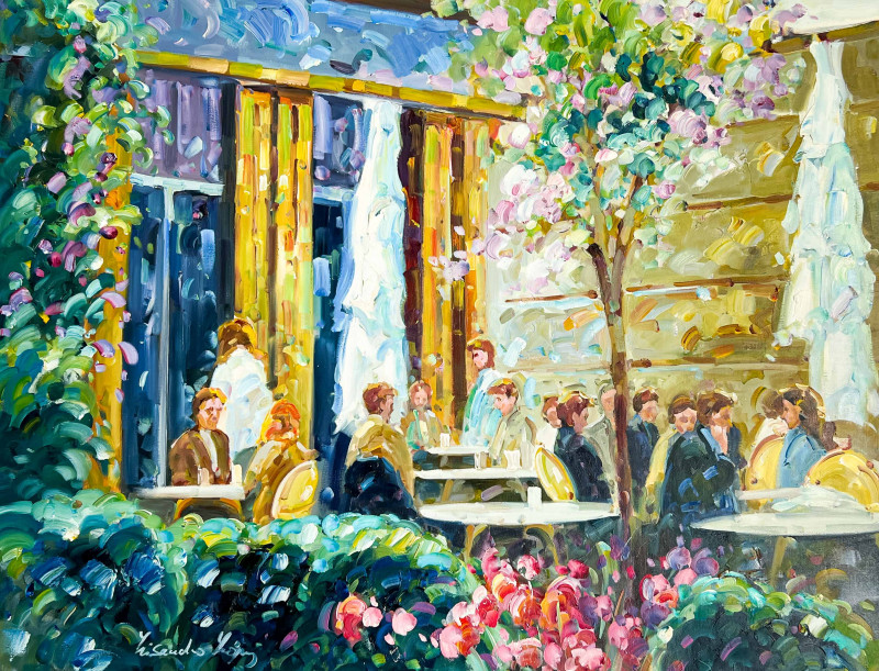 Springtime Cafe Painting