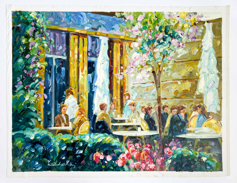 Springtime Cafe Painting