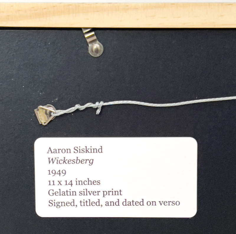 Aaron Siskind - Wickesberg