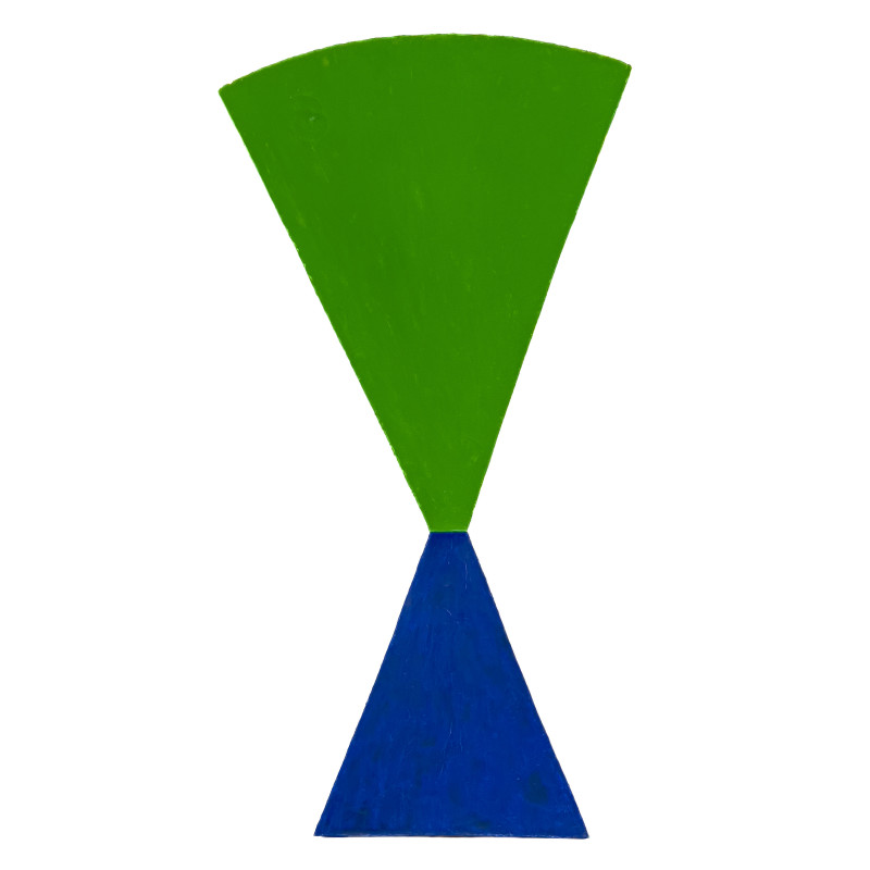 Marilyn Lenkowsky - Untitled (Green and Blue Triangles)