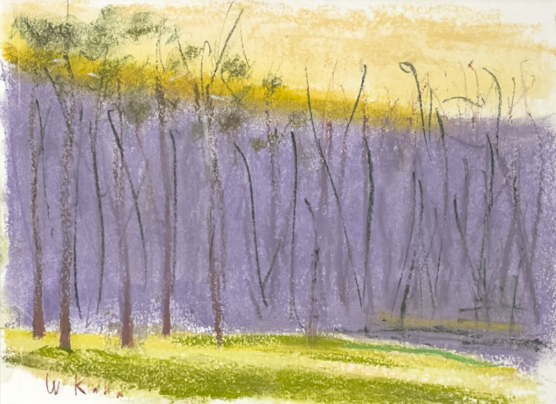 Wolf Kahn - Purple Tree Screen