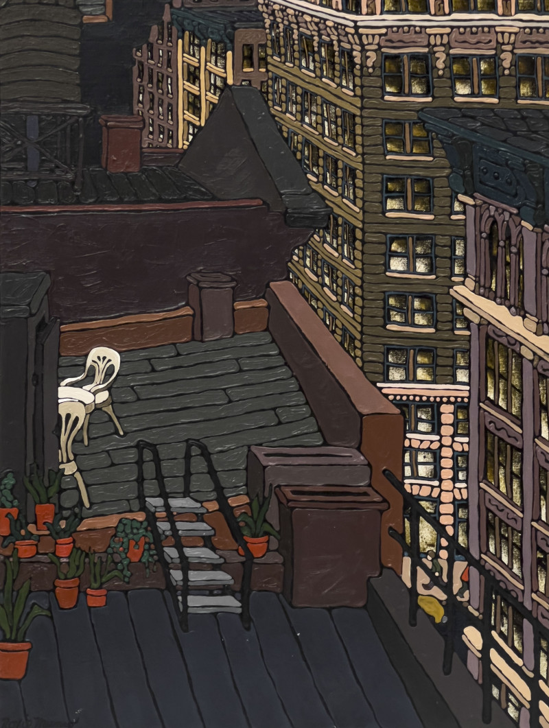 Roxie Munro - White Chairs / 17th Street and 5th Ave