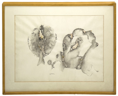 Sakti Burman - Untitled (Figure in a Howdah Astride an Elephant)