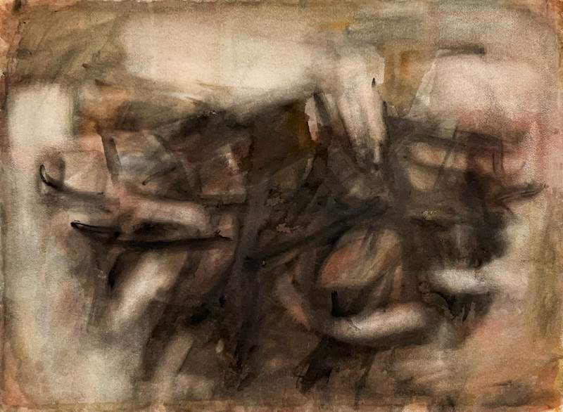 Michael Loew - Untitled (Abstract in Brown and Black)