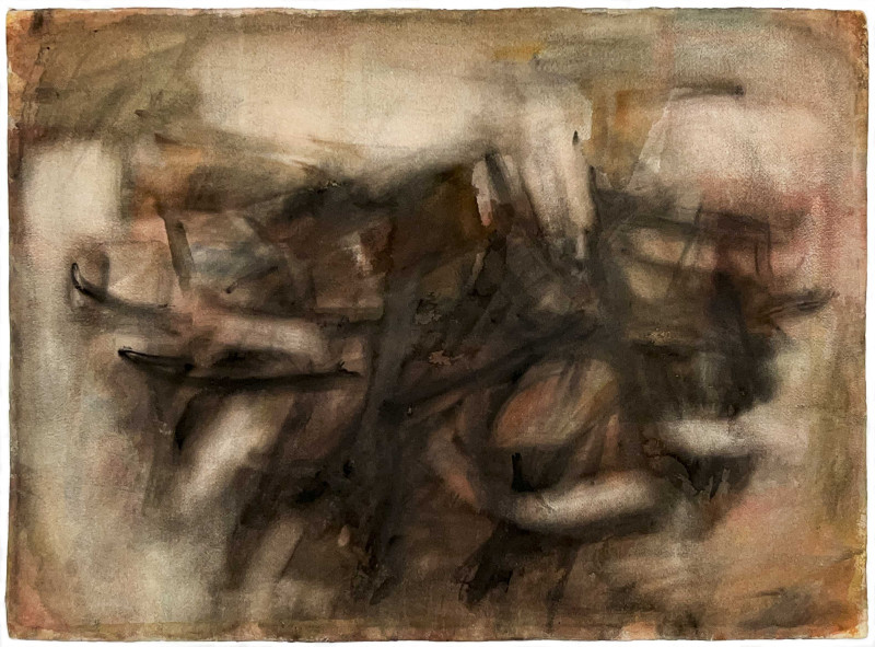 Michael Loew - Untitled (Abstract in Brown and Black)