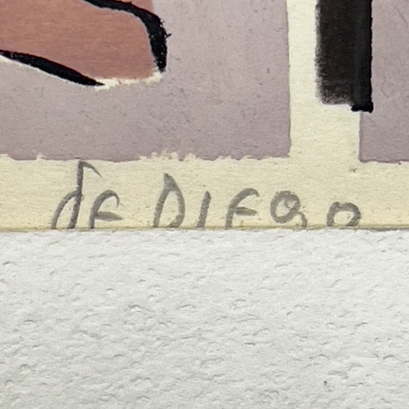 Julio De Diego - Untitled (Nude Figure with Guitar)