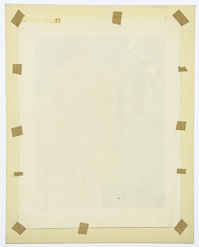 Julio De Diego - Untitled (Nude Figure with Guitar)