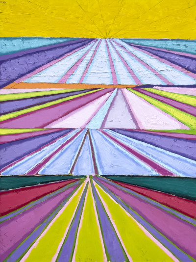 Janet Cooling - Untitled (Geometric Landscapes), 2 Works