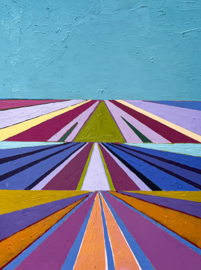 Janet Cooling - Untitled (Geometric Landscapes), 2 Works