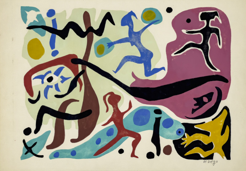 Julio De Diego - Untitled (Figures in Landscape)