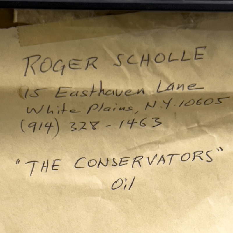 Roger Scholle - The Conservators / The Inspectors' Shift, 2 Paintings